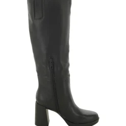 Genn-Align Leather Round Toe Knee-High Boots