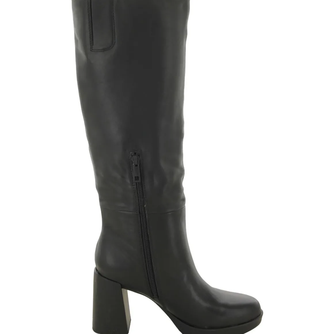 Genn-Align Leather Round Toe Knee-High Boots