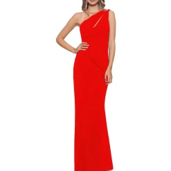 Georgette Cut-Out Evening Dress