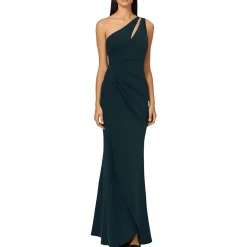 Georgette Cut-Out Evening Dress