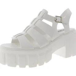 Georgia Adjustable Faux Leather Platform Sandals