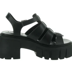 Georgia Adjustable Faux Leather Platform Sandals