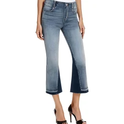 Gia Raw Hem Denim Cropped Jeans