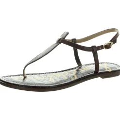 Gigi Leather Slingback T-Strap Sandals