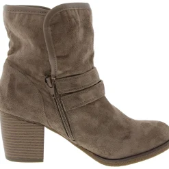Gigii Faux Fur Lined Faux Suede Ankle Boots