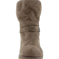 Gigii Faux Fur Lined Faux Suede Ankle Boots