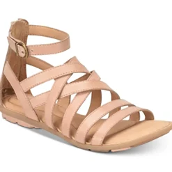Giverny Leather Strappy Flat Sandals