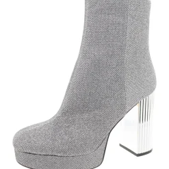 Glitter Canvas Mid-Calf Boots