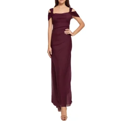 Glitter Cold Shoulder Evening Dress