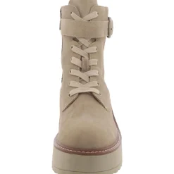 Goner Suede Round Toe Wedge Boots