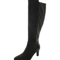 Gracie Faux Suede Wide Calf Knee-High Boots