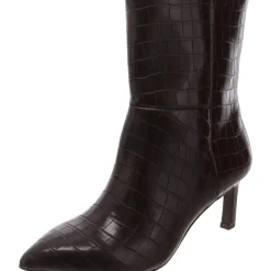 Gradie Faux Leather Kitten Heel Ankle Boots
