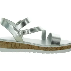 Grandie Faux Leather Adjustable Wedge Sandals