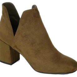 Gwenn Faux Suede Square Toe Booties