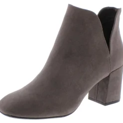 Gwenn Faux Suede Square Toe Booties