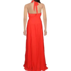 Halter Surplice Evening Dress
