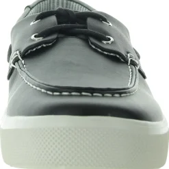 Halyard 2-Eye Lace-Up Faux Leather Boat Shoes