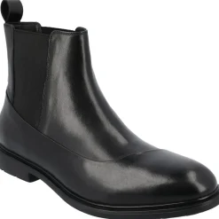 Hanford Zipper Leather Chelsea Boots