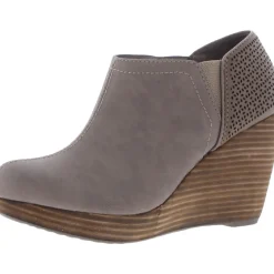 Harlow Faux Leather Wedge Shooties