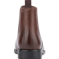 HARRISON Stretch Faux Leather Chelsea Boots