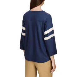 Hart Football T Striped Cotton Pullover Top