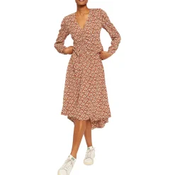 Haruko Floral Print V-Neck Midi Dress