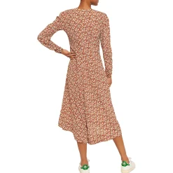 Haruko Floral Print V-Neck Midi Dress