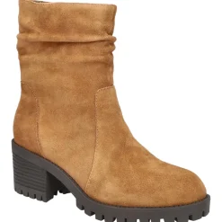 Hattie Faux Suede/Leather Casual Ankle Boots