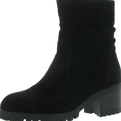 Hattie Faux Suede/Leather Casual Ankle Boots