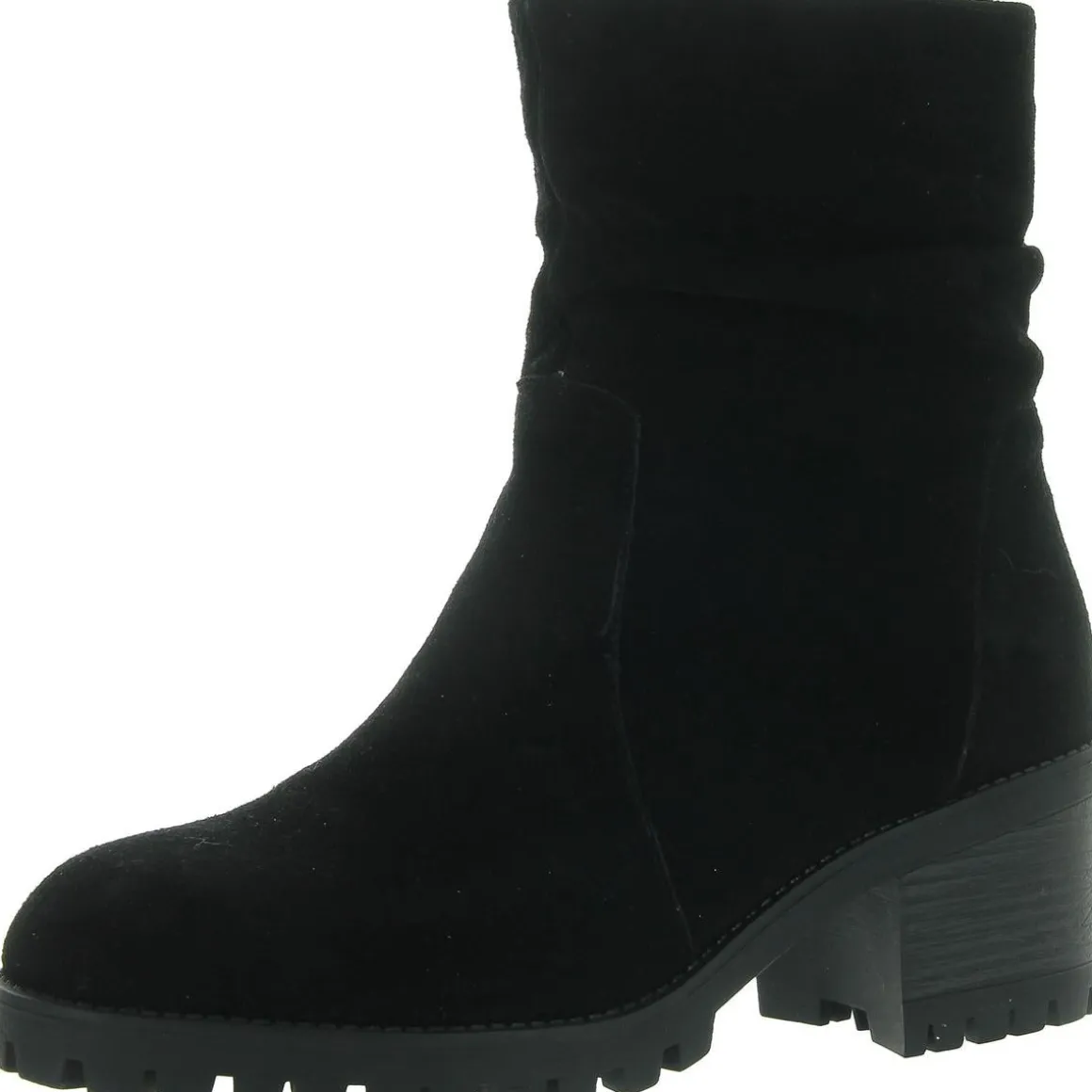 Hattie Faux Suede/Leather Casual Ankle Boots