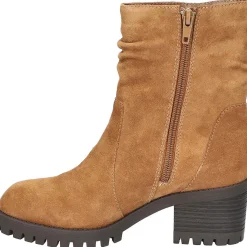 Hattie Faux Suede/Leather Casual Ankle Boots