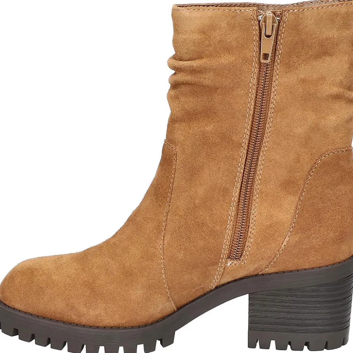Hattie Faux Suede/Leather Casual Ankle Boots