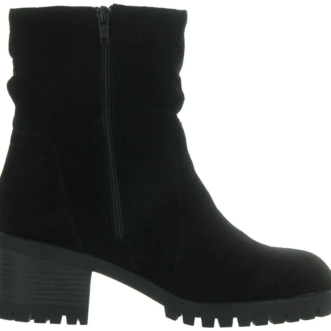 Hattie Faux Suede/Leather Casual Ankle Boots