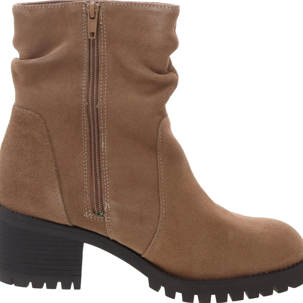 Hattie Faux Suede/Leather Casual Ankle Boots