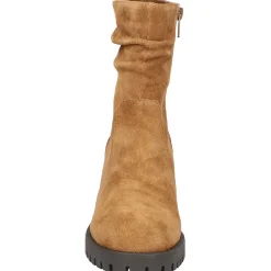 Hattie Faux Suede/Leather Casual Ankle Boots