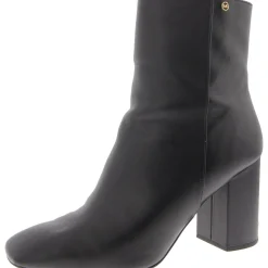 Hazel Faux Leather Block Heel Booties