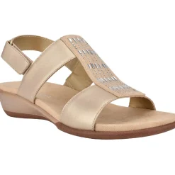 Hazel Leather Embellished Flat Sandals