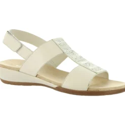 Hazel Leather Embellished Flat Sandals