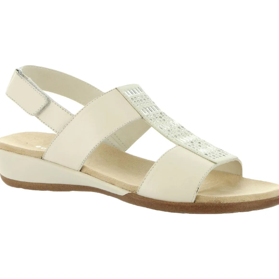 Hazel Leather Embellished Flat Sandals