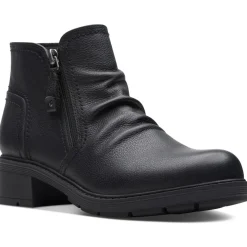 Hearth Dove Leather Ruched Booties