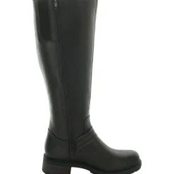Hearth Raews Zipper Leather Knee-High Boots