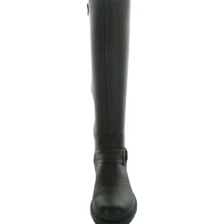 Hearth Raews Zipper Leather Knee-High Boots