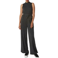 Heathered Mock Neck Jumpsuit