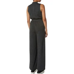 Heathered Mock Neck Jumpsuit