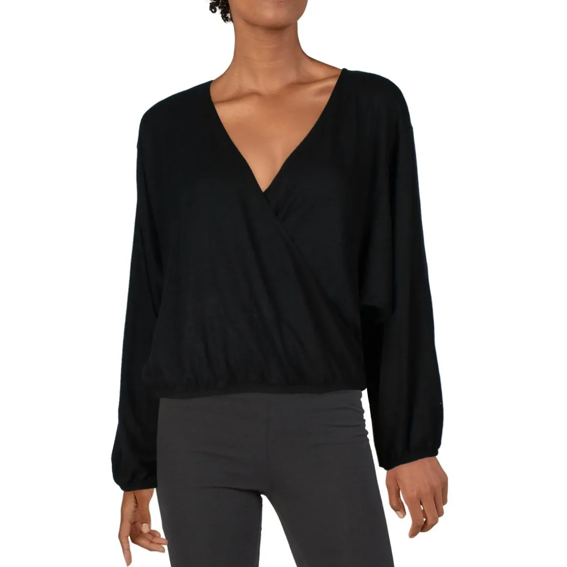 Heathered Short Wrap Top