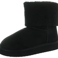 HEAVENLY Faux Fur Lined Textured Mid-Calf Boots