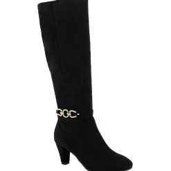 Helio Zipper Faux Suede Knee-High Boots