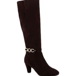 Helio Zipper Faux Suede Knee-High Boots