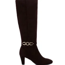 Helio Zipper Faux Suede Knee-High Boots