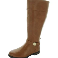 Hello Rider Wide Calf Faux Leather Motorcycle Boots